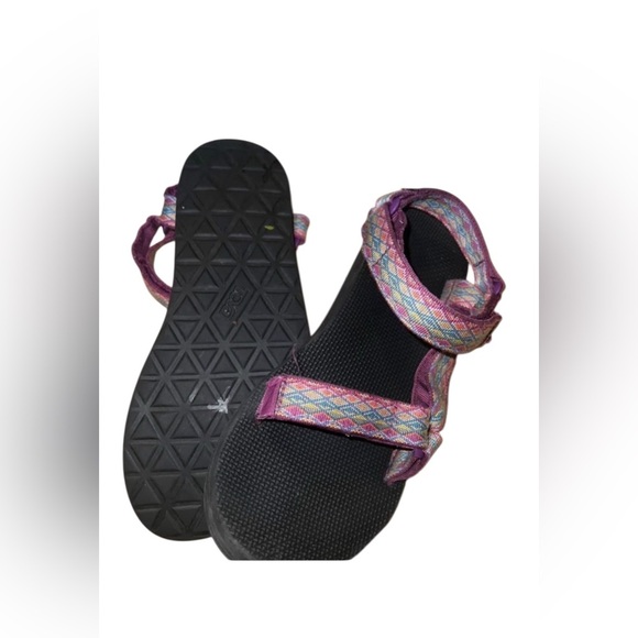 Women’s Teva Multicolor Sandals with Black Sole. - Picture 4 of 5